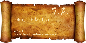 Tokaji Pálma névjegykártya